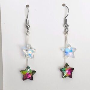New Handmade Glass Crystal Dangle Drop Shooting Star Earrings Unique Gifts Party